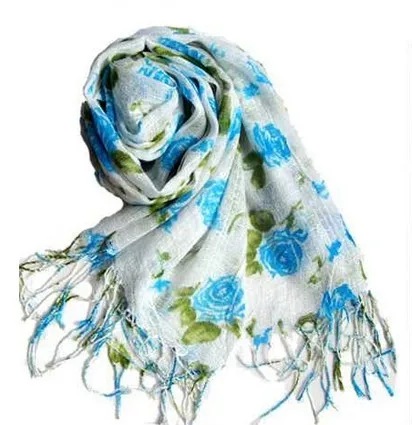 

Cotton Floral Printed Elegant Scarf Women Long Scarf Warm Wrap Shawl Female Fashion Design Charming Bufanda Mujer