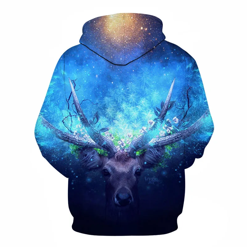 

Elk Printed Hoodies Men Hooded Sweatshirts Mens Hoodie 3d Pullover Drop Ship Tracksuits Autumn Winter Coat 2018 New ZOOTOP BEAR