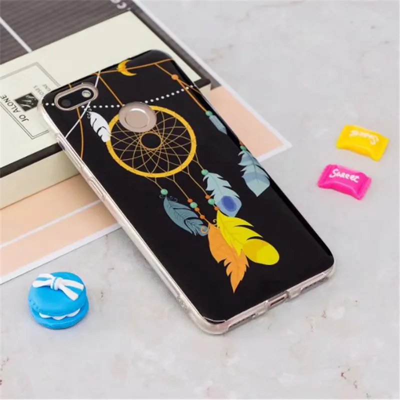 Светящийся чехол для Coque huawei P9 Lite мини-чехол с изображением цветов единорога из мультфильма Fundas для huawei Y6 Pro Мягкий силиконовый чехол s