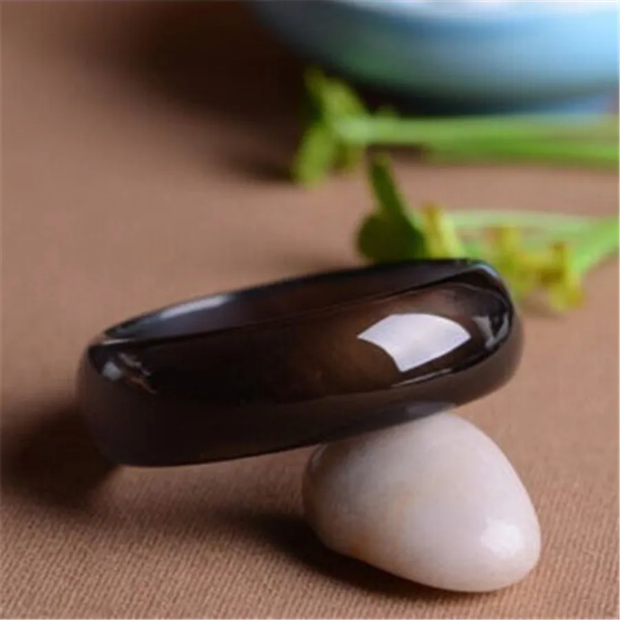 63 мм натуральный черный обсидиан кристалл драгоценный камень женский браслет