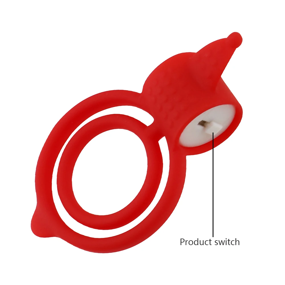Силиконовое эластичное двойное кольцо для пениса вибратор Яйцевидный мужчин