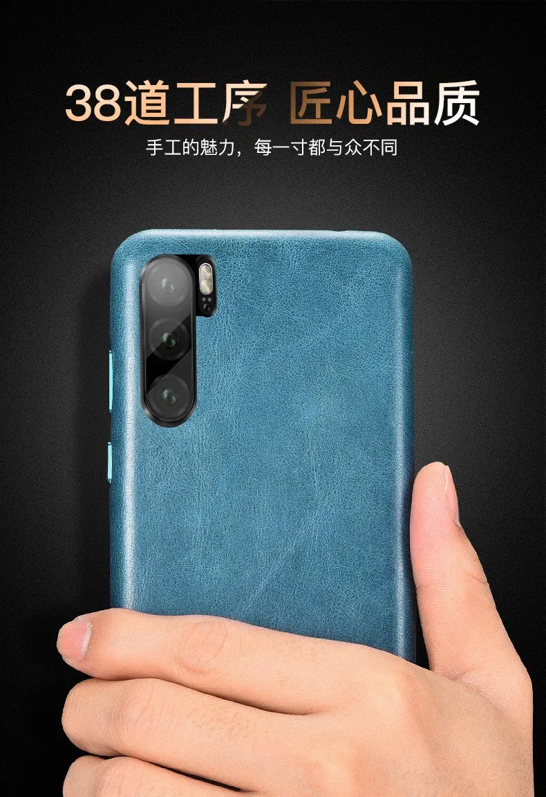 Первый слой воловьей кожи чехол для телефона huawei P30 PRO P30 чехол матовый Ретро Натуральная кожа