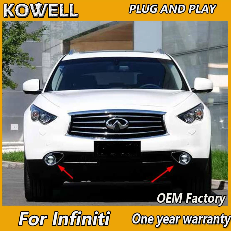 KOWELL стайлинга автомобилей для Infiniti EX FX JX QX 25 Большие размеры 35 37 светодиодный