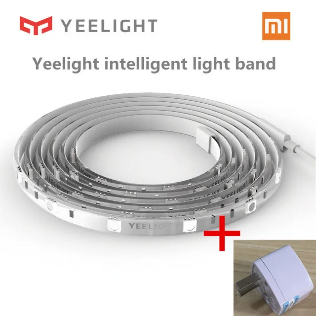 Add US Plug Xiao mi Yeelight светодиодный RGB умный свет Wifi mi App пульт дистанционного управления Красочный 2 м DIY полоса лампа для умного домашнего использования - Цвет: Add US Plug