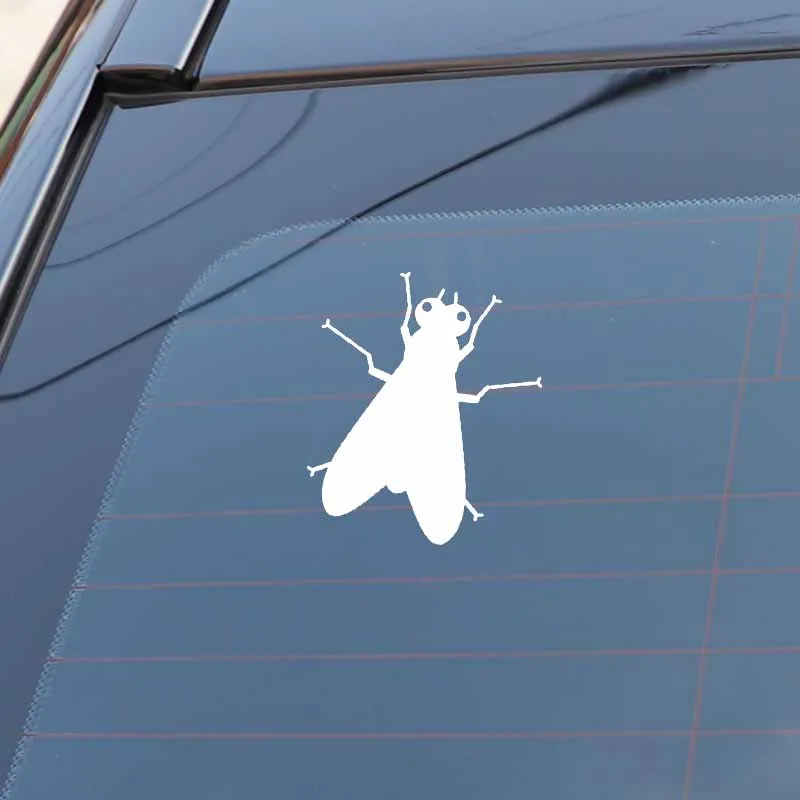 

YJZT 13.5CM*14.5CM Nice Beautiful Insect Bug Shadow Delicate Vinyl Decal Car Sticker Black/Silver C19-0848