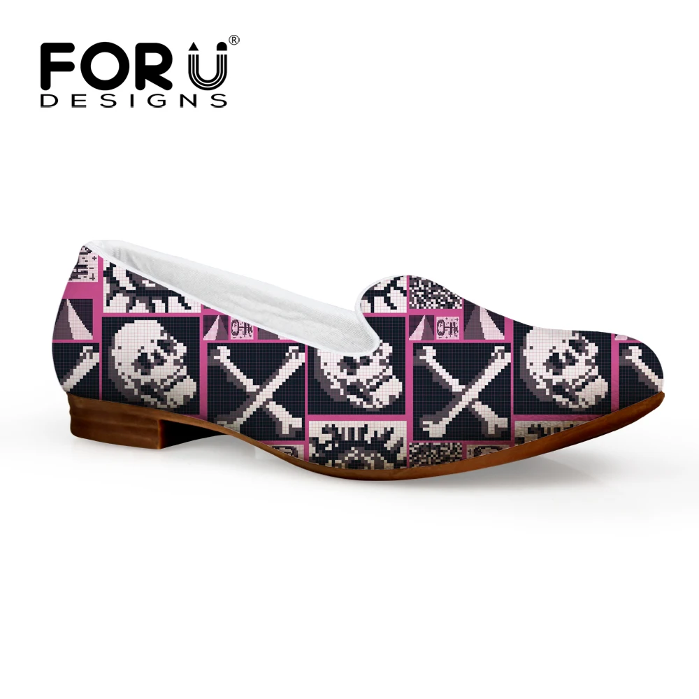 Горячие Продажи Новый Люксовый Бренд женская Череп Оксфорд Обувь Дизайнеры