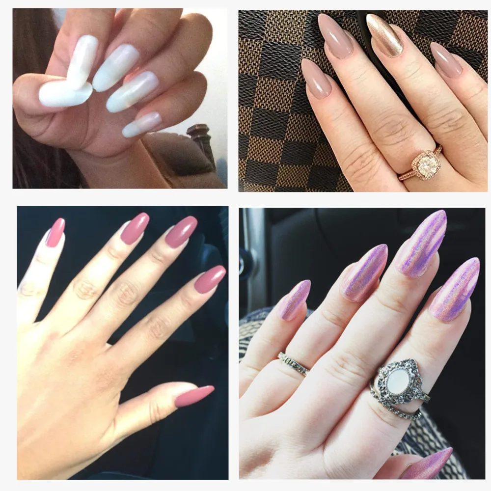 

10Bags/Lot Long Oval Round Nail Tips Fake Oval Nails Natural Full Cover False Nail Tips for DIY and Salon Wholesale Makartt