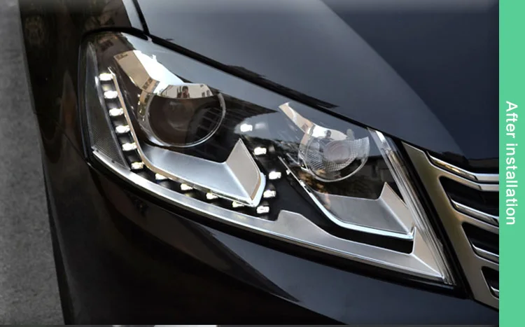 АКД стайлинга автомобилей для VW Passat B7 фара 2012- Passat Европа светодиодный ДХО Hid лампы Глава Ангел глаз би ксенон луч аксессуары