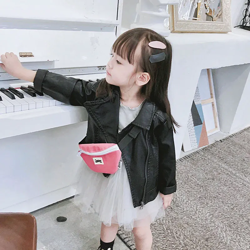 Прямая поставка Новинка 2018 года Осенняя детская кожаная куртка модная верхняя