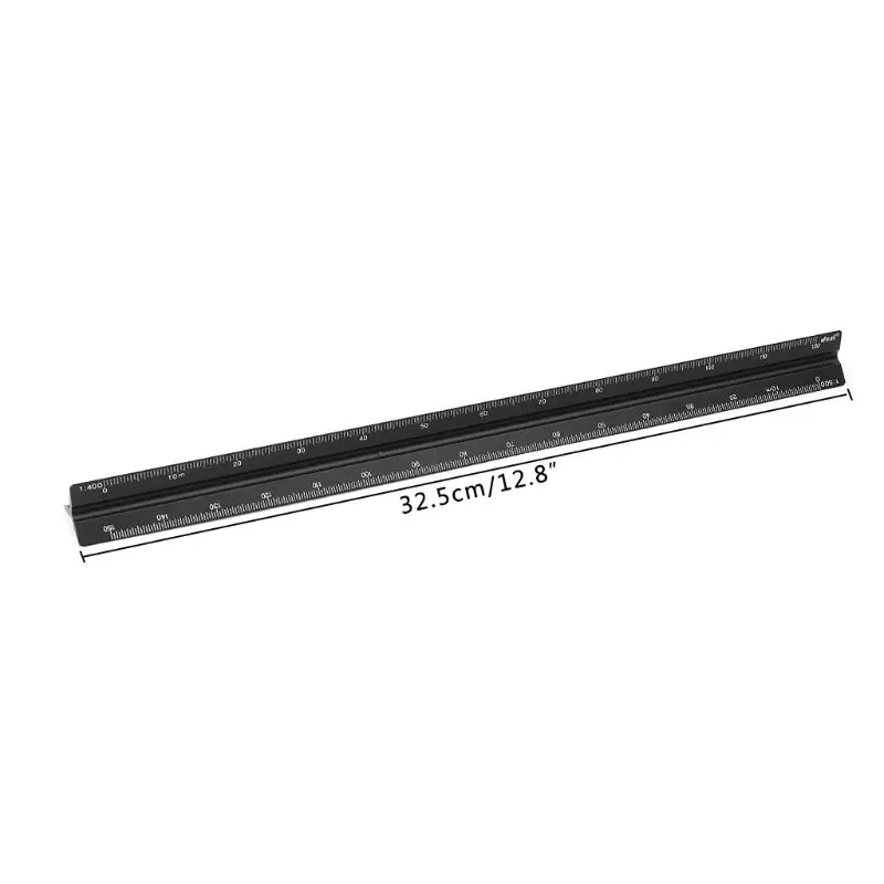 

30cm Aluminum Triangular Scale Ruler Architect Engineer Drafting Measuring Tool