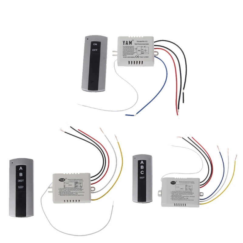 

Wireless 1 Channel 2 Channel 3 Channel ON/OFF Lamp Remote Control Switch Receiver Transmitter Drop Ship