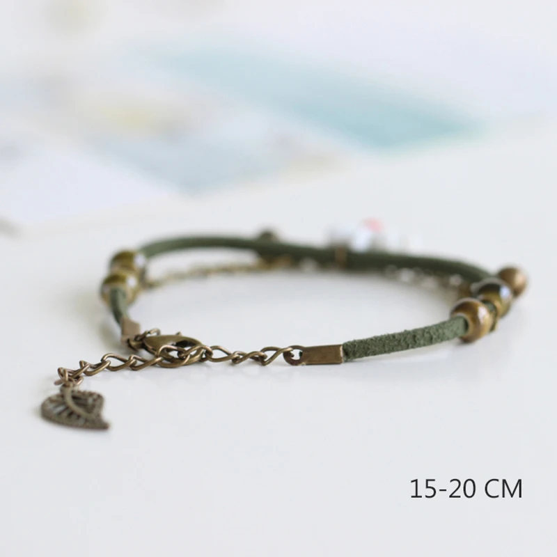 Miage винтажный ручной работы китайский керамический цветок бусины бронза перо