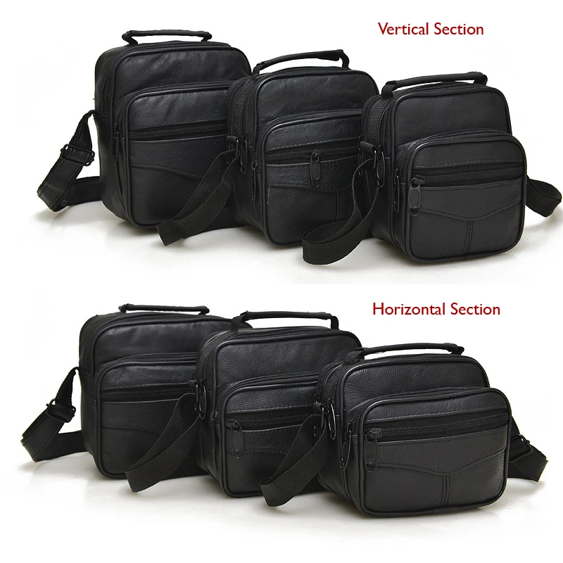 

Vintage Genuine Leather Men's Crossbody Bag Shoulder Messenger Bags Handbag Male Casual Travel Zipper Bolsa