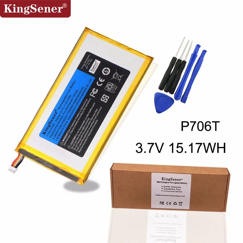 

Новый аккумулятор KingSener P706T для планшета DELL Venue 7 3730 Venue 8 3830 T02D T01C T02D002 T02D001 0CJP38 02PDJW 3,7 в Вт/ч