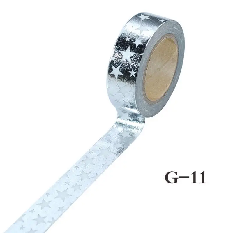 Звездная полосатая волна Золотой сезон позолота серебро васи клейкая лента DIY