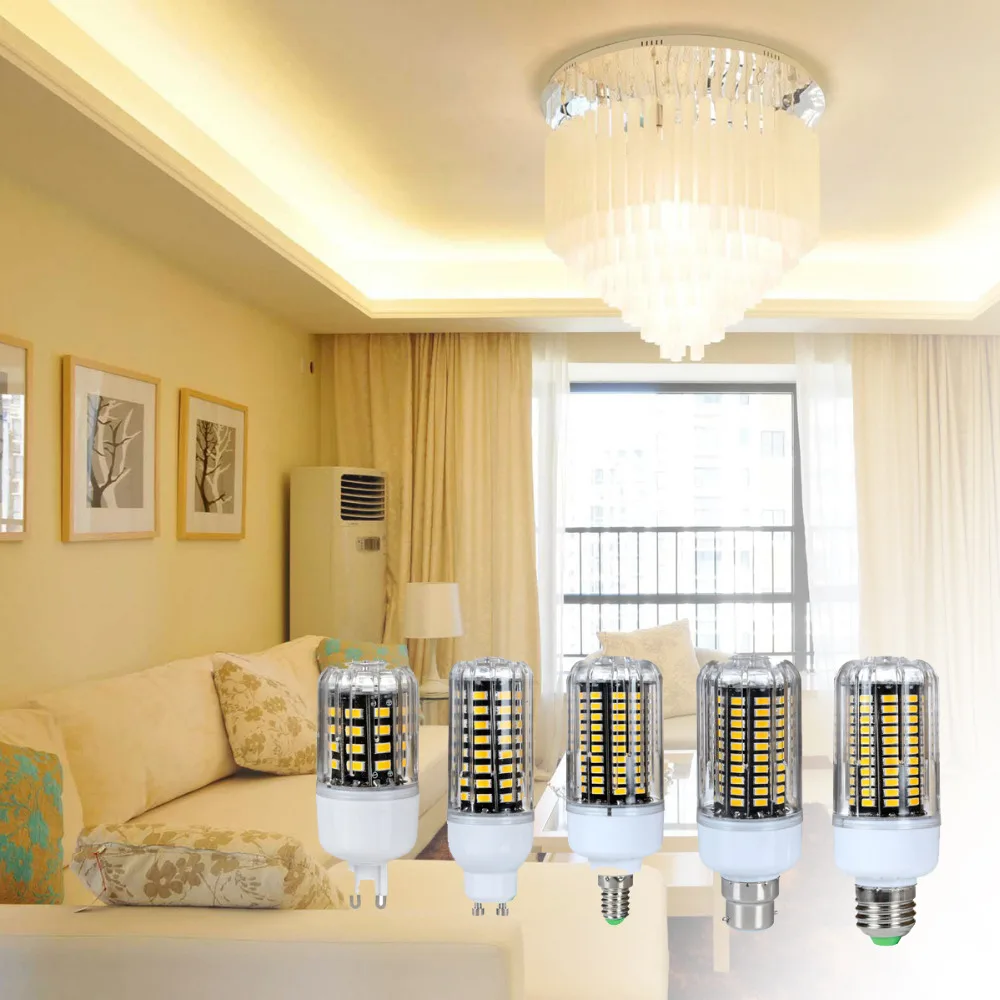 E14 E27 G9 GU10 B22 3 Вт 5 7 9 12 15 светодиодный 5736 SMD светильник кукурузный Точечный лампа