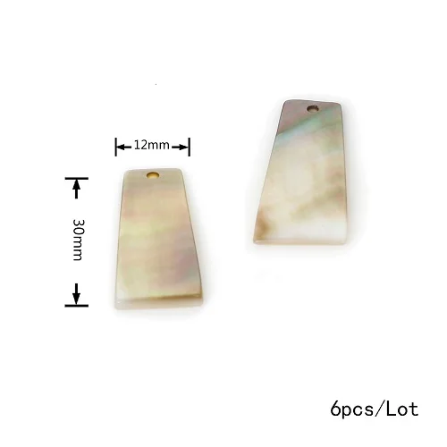 12x30mm Модный дизайн 6 шт. натуральный черный корпус бусины Серьги Подвески для женщин ожерелье ювелирные изделия DIY Изготовление - Окраска металла: 12x30mm