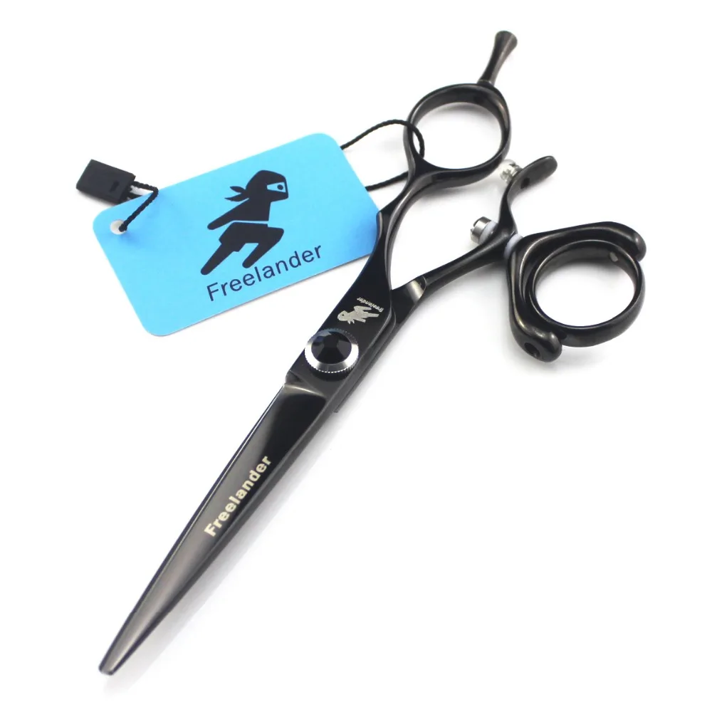 

Freelander Black Plating 6.0 Inch 5.5 Inch Flying Scissor Flat Shear 360 Degree Rotating Handle