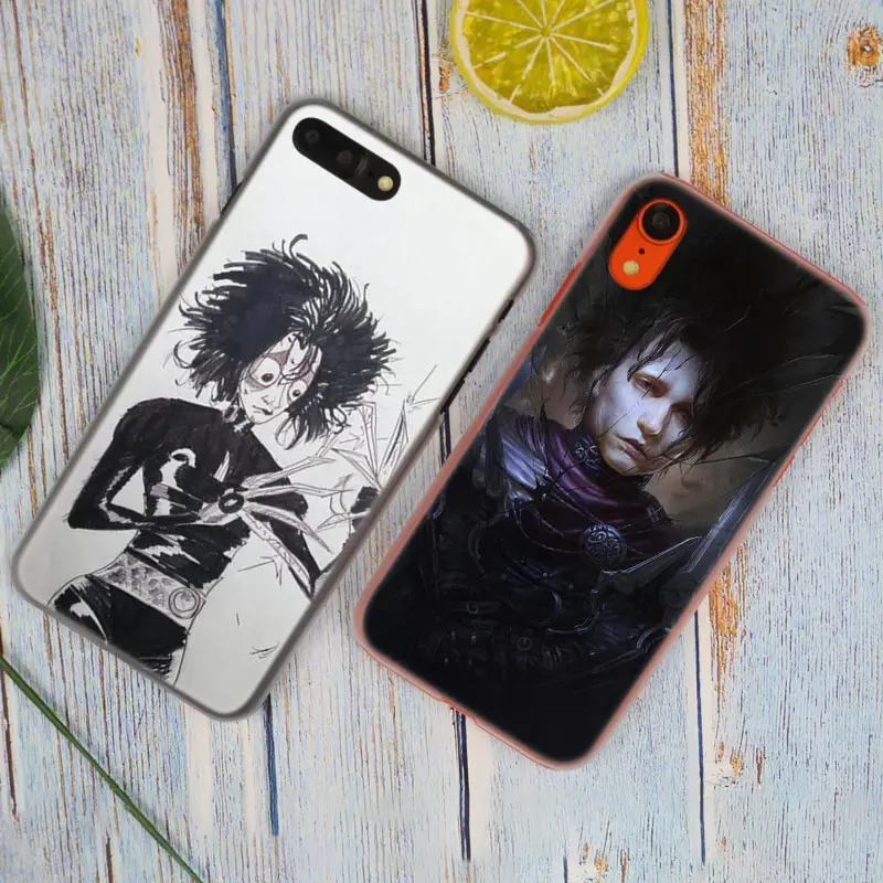Эдвард ножницы хит продаж модный прозрачный жесткий чехол для телефона iPhone X XS Max