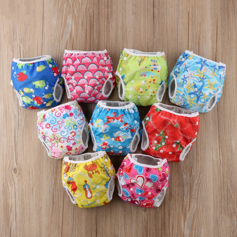 Многоразовые регулируемые детские плавающие подгузники для мальчиков и девочек