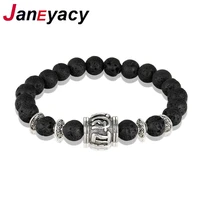 janeyacy 2018 fashion mens bracelet ladies popular natural stone bracelet personality six words mantra bracelet mens gift