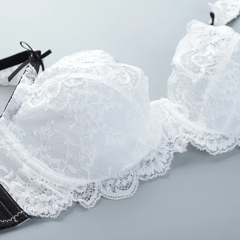 Оранжевый сексуальный комплект нижнего белья с чашкой ABCD летний ультратонкий