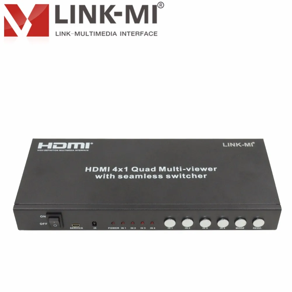 LINK MI S41 50 Quad 4x1 HDMI Multi Viewer коммутатор удлинитель м по одной Cat5e/6 кабель 1920x1080 @ 60 Гц|video