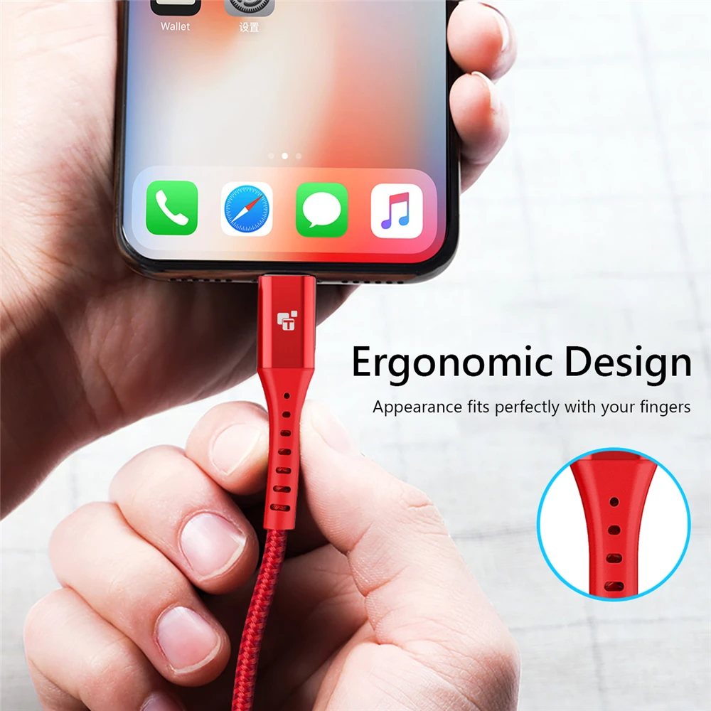 TIEGEM USB кабель для iPhone xs max зарядное устройство USB кабель для передачи данных для iPhone X 8 6 6 S 7 5 5S кабель для зарядки телефона Шнур адаптер 2 м 3 м