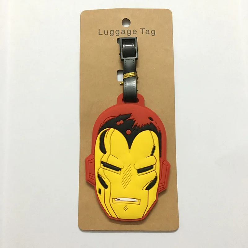 Силикагель багажные бирки Marvel Comics Капитан Халк Человек-паук багажные бирки Чемодан Адрес Этикетка держатель туристические аксессуары - Цвет: D