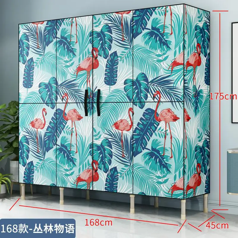 Simple wardrobe fabric storage cabinet storage cabinet wardrobe home simple modern economical cloth cabinet - Цвет: ml15