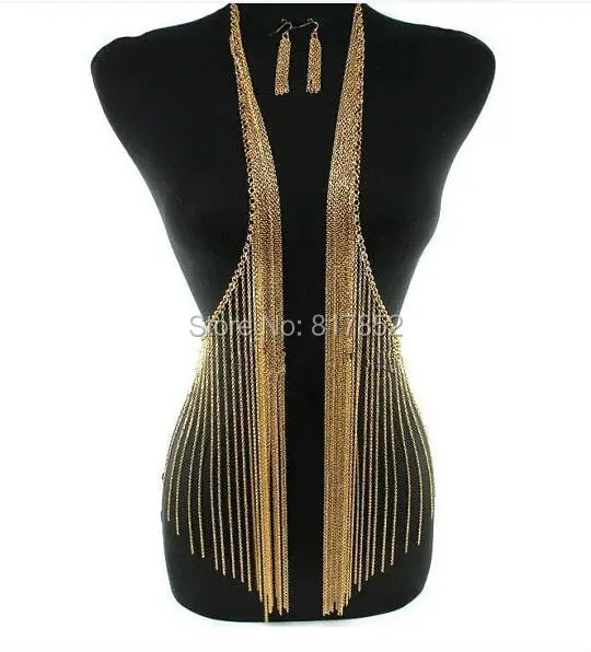 

Fashion Style BY433 Women Chains Jewelry Gold Earrings Chains Jewelry
