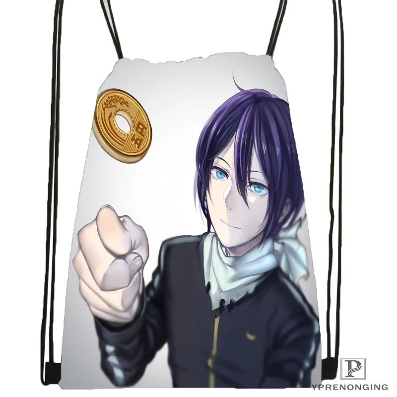 Рюкзак на шнурке Noragami заказ милый детский рюкзак черная задняя Сумка 31x40 см #180531 02