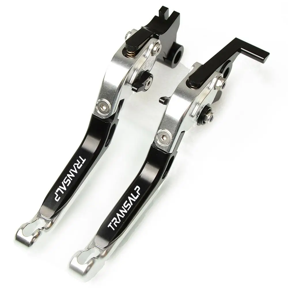 Silver Black Для HONDA TRANSALP 600 TRANSALP600 VT/VV/VW/VX VH/VJ VK/VL VP/VR/VS Мотоцикл с ЧПУ Складные Регулируемые тормозные рычаги сцепления - Цвет: Silver Black