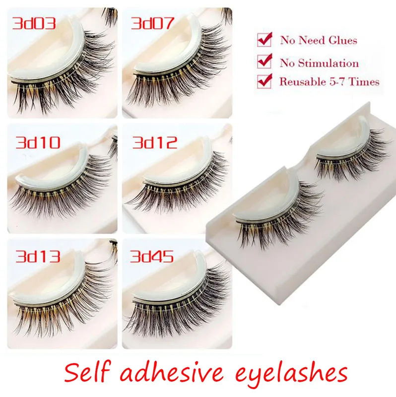 3D норковые накладные ресницы самоклеящиеся для макияжа долговечные натуральные