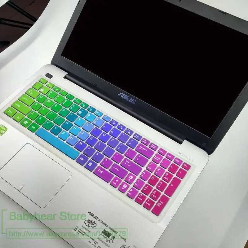 rainbow Чехол для клавиатуры ноутбука протектор для Asus X540 X540Nv X553M X554 P2520 L X542U X542Uq X542Un X542Ur Y581C Y582 15,6 15 дюймов - Цвет: rainbow
