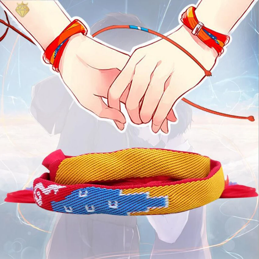Meetcute 10pcs Your Name Bracelet Anime Movie Bracelets &amp Bangles For Women Men Lovers Knot Rope Handmad Hand Rope/Head | Украшения и