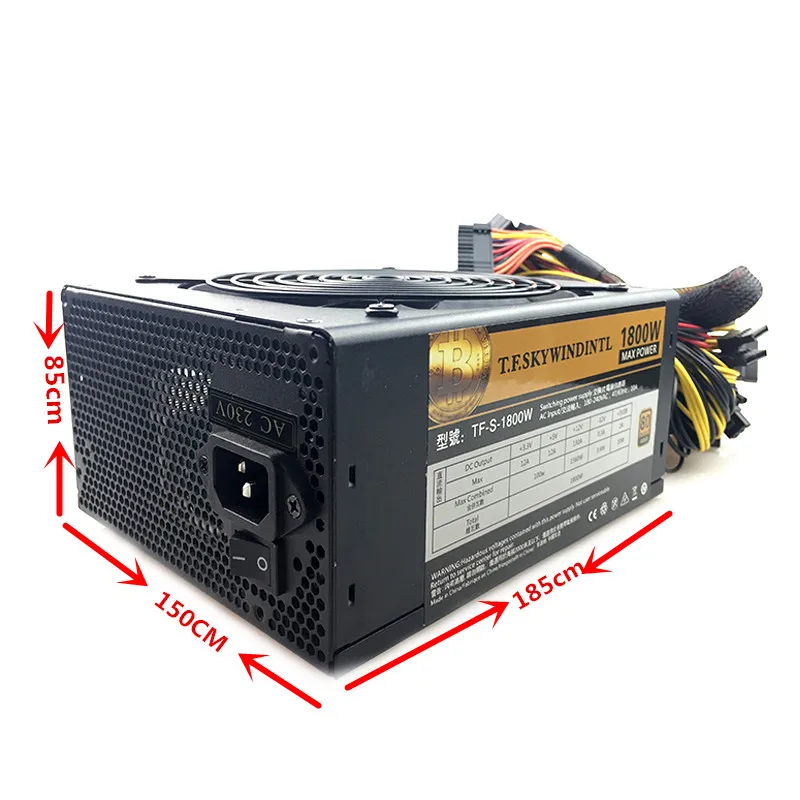 T.F.SKYWINDINTL ETH ZCASH BTC Miner 1800W блок питания для R9 380/390 RX 470/480 GPU GTX ATX Mining Power Supply|Блоки