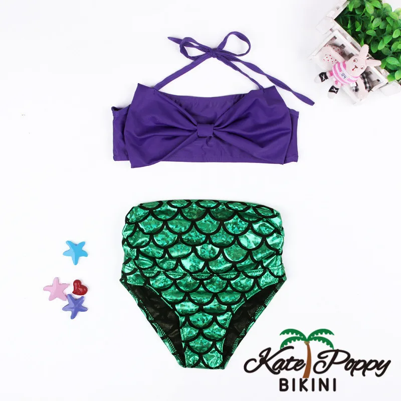 Комплект из 2 предметов купальник принцессы с хвостом русалки Детский комплект