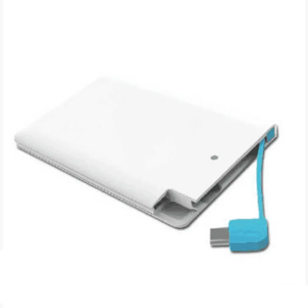 Ультра тонкий мобильный USB имя карты 1000 мАч банк питания зарядное устройство