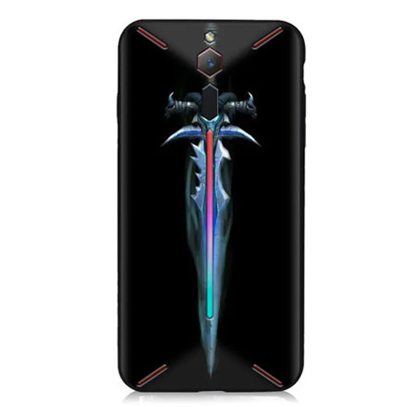 Для zte Nubia красный волшебный игровой телефон прозрачный Прохладный мультфильм мягкий силиконовый чехол для телефона RedMagic задняя крышка Черный boder для Nubia NX609J