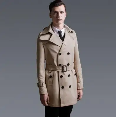 2020 новый дизайнерский Тренч с отстегивающимся капюшоном мужское пальто длинным