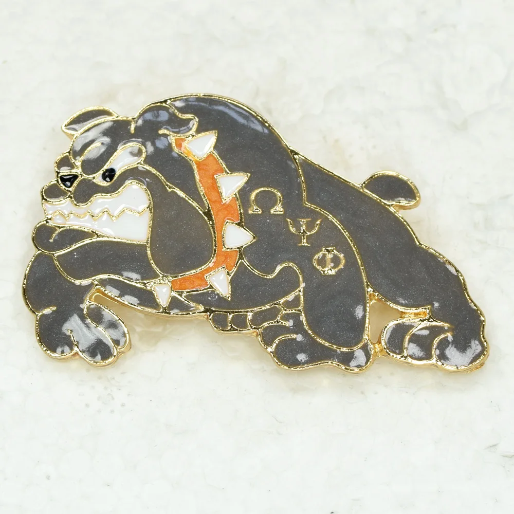 12 шт./лот оптовая продажа модная брошь эмалированная булавка в форме бульдога