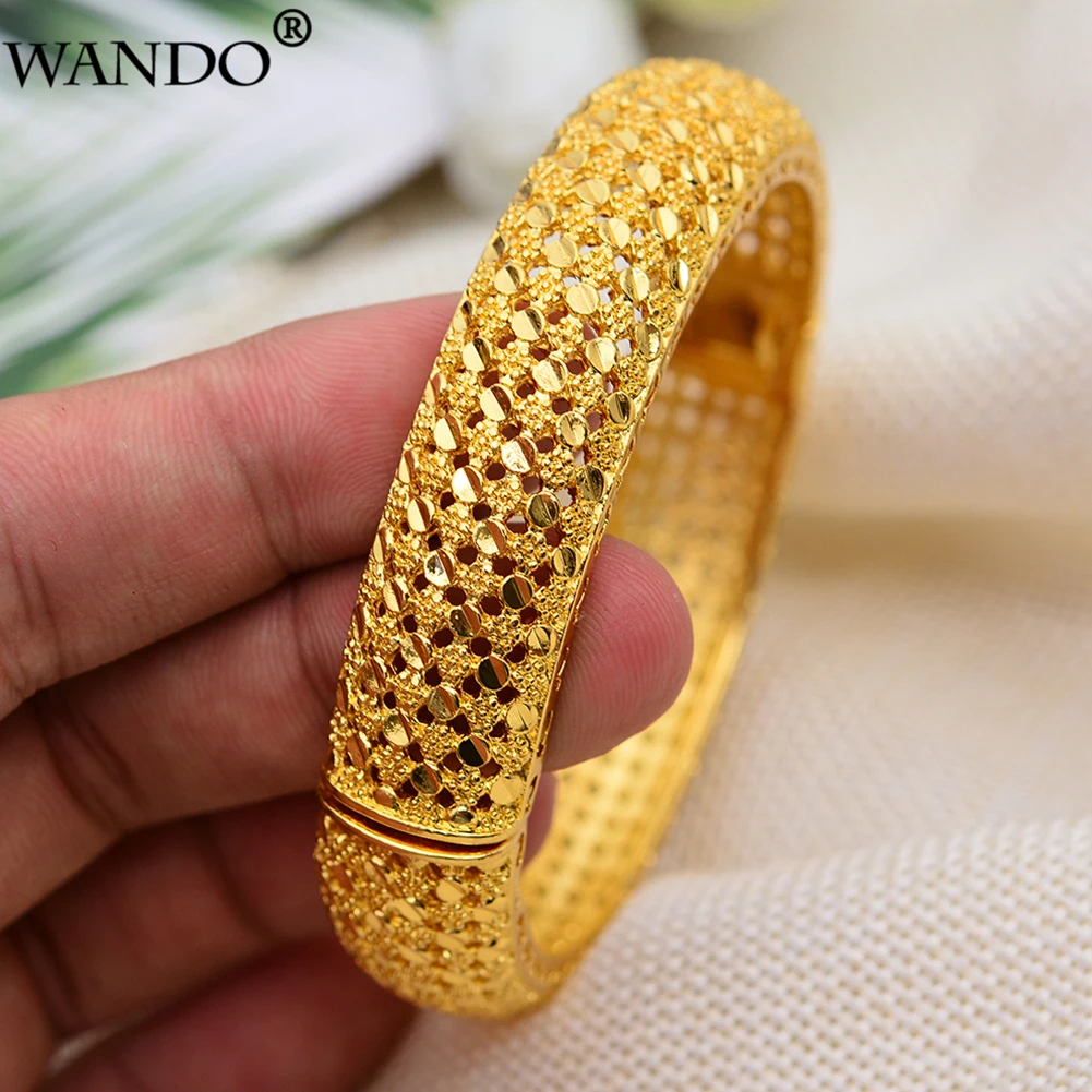 WANDO 1Pce новые модные женские роскошные золотые Цвет ювелирные браслеты в