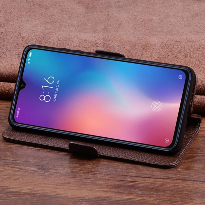 Чехол-книжка AIBOULLY из натуральной кожи для Xiaomi 9 9SE защитный чехол телефона кожаный