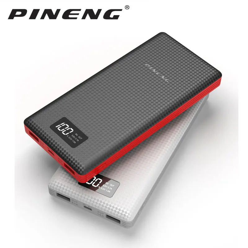 PINENG Power Bank литий полимерное зарядное устройство с двумя выходами USB для телефонов