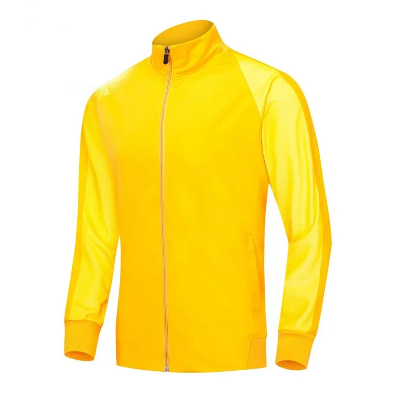 6803 Yellow Мужская куртка для бега, дышащее пальто, для спорта на открытом воздухе, для пеших прогулок, для футбола, для тренировок, для спортзала, для футбола, на молнии, куртки - Цвет: 6803 Yellow