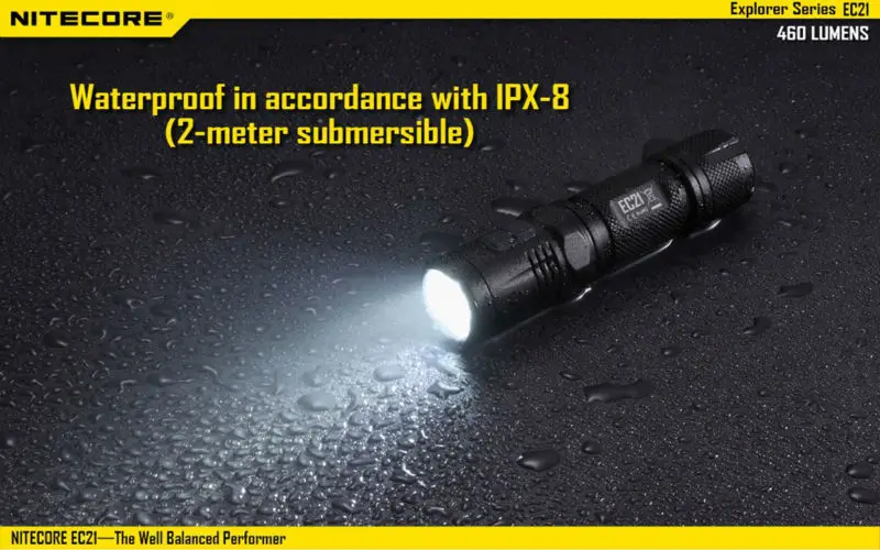 100% Оригинальный светодиодный фонарик Nitecore EC21 CREE XP-G2 (R5) 460 лм с дальностью 194 метров