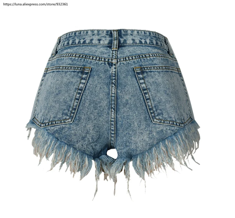 Европейские ассиметричные рваные джинсы с бахромой и высокой талией для женщин