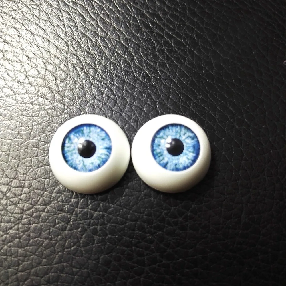 20 шт. (10 пар) полукруглые пластиковые кукольные глаза глазные яблоки синего цвета