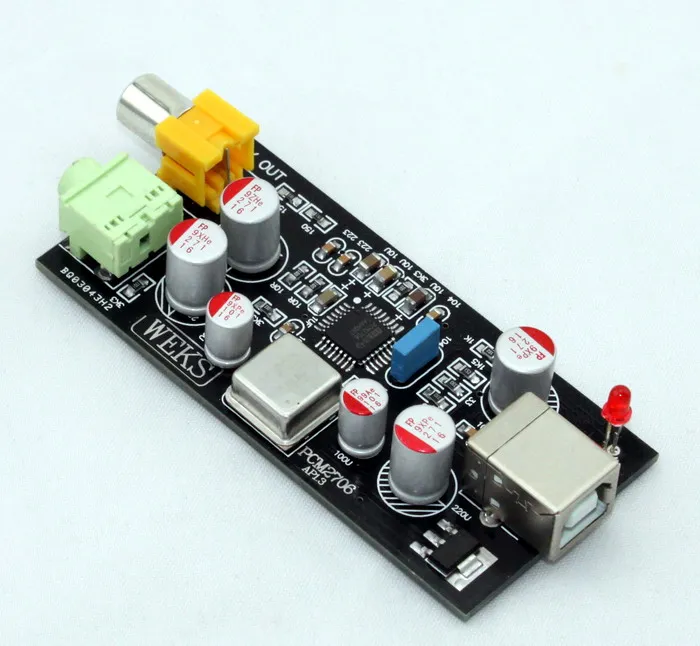 Звуковая карта USB PCM2706 декодер звуковая DAC плата для усилителя поддержка WINXP WIN7 WIN8